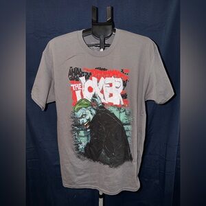 Batman The Joker Graphic T-Shirt Gray Size Large NWOT